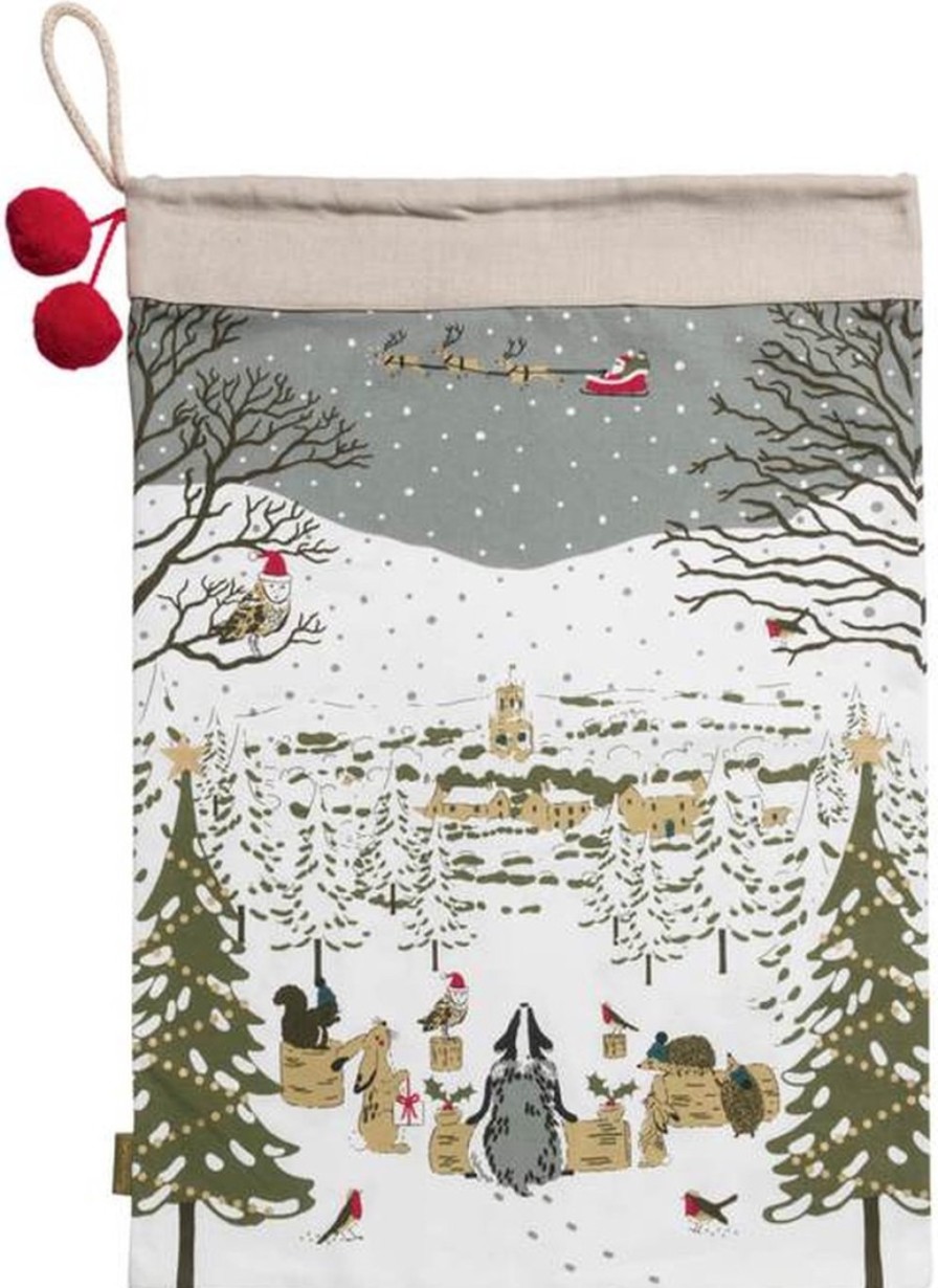 Kerstversiering Sophie Allport  | Feestelijk Bos Zak Voor Kerstcadeaus Van Sophie Allport - Uit De Festive Forest Collectie